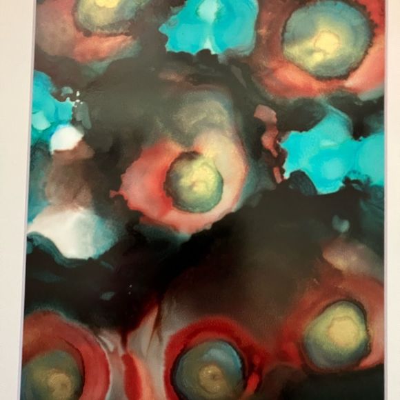 New Original Signed Artwork Alcohol Ink on Paper 102 - Picture 2 of 5